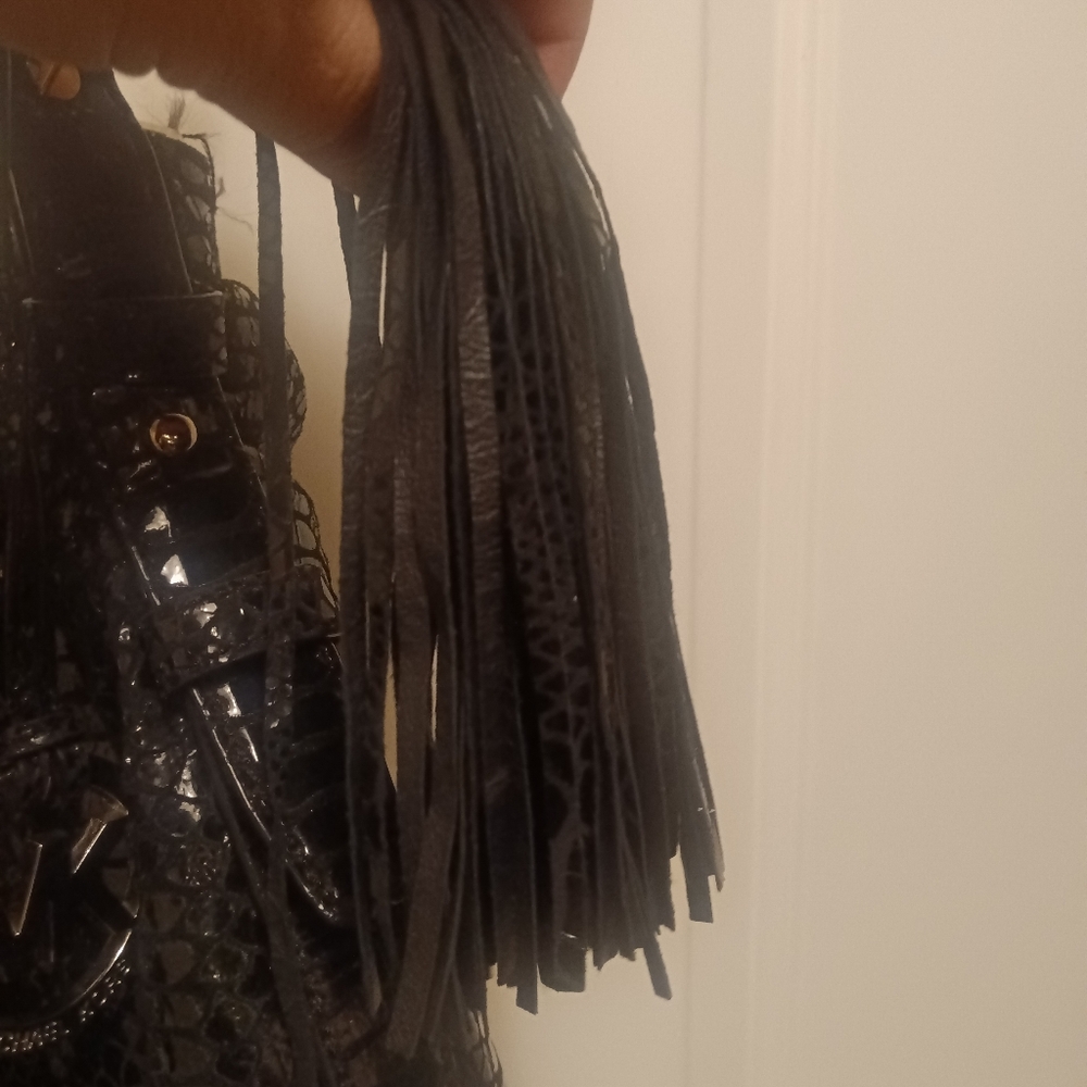 Michael Kors Black Python-Embossed Bag - image 3